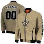 custom new orleans saints chevron arrow gold bomber jacket best selling