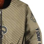 custom new orleans saints chevron arrow gold bomber jacket best selling
