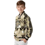 custom new orleans saints pyramid shapes gold varsity jacket best selling
