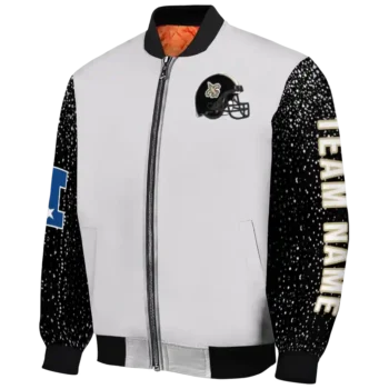 custom new orleans saints speckled arms gold gray bomber jacket best selling