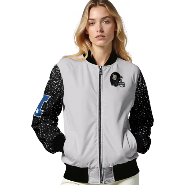custom new orleans saints speckled arms gold gray bomber jacket latest model