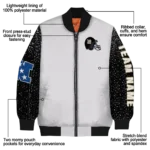 custom new orleans saints speckled arms gold gray bomber jacket best selling