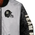 custom new orleans saints speckled arms gold gray bomber jacket best selling
