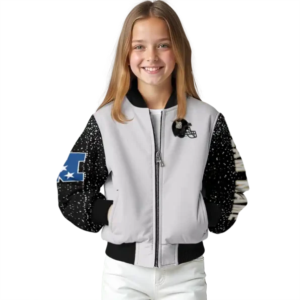 custom new orleans saints speckled arms gold gray bomber jacket top rated