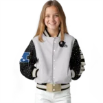 custom new orleans saints speckled arms gold gray varsity jacket best selling