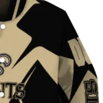custom new orleans saints spider mark gold black crocs varsity jacket best selling