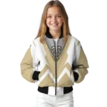 custom new orleans saints v stripes gold white bomber jacket best selling