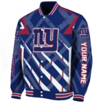 custom new york giants chevron angles blue varsity jacket best selling