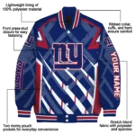 custom new york giants chevron angles blue varsity jacket best selling