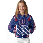 custom new york giants chevron angles blue varsity jacket best selling