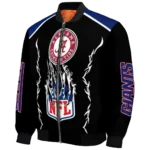 custom new york giants claw blood blue black bomber jacket best selling