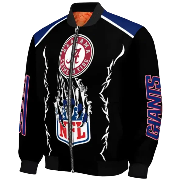 custom new york giants claw blood blue black bomber jacket best selling