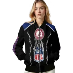 custom new york giants claw blood blue black bomber jacket best selling
