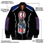 custom new york giants claw blood blue black bomber jacket best selling