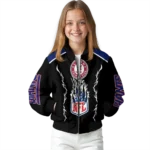 custom new york giants claw blood blue black bomber jacket best selling
