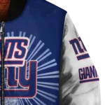 custom new york giants ferris arena blue white bomber jacket best selling