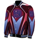 custom new york giants mesh chest red crocs black varsity jacket best selling