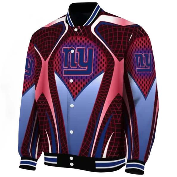 custom new york giants mesh chest red crocs black varsity jacket best selling