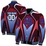custom new york giants mesh chest red crocs black varsity jacket best selling