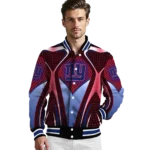 custom new york giants mesh chest red crocs black varsity jacket best selling