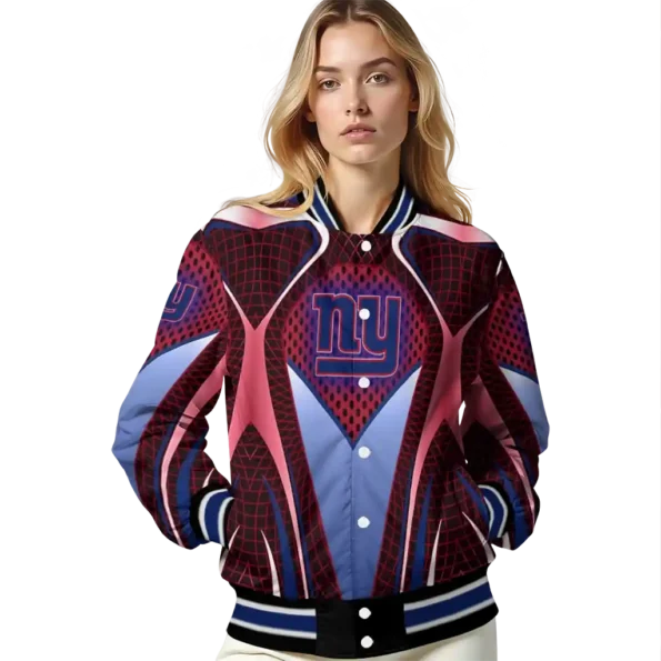 custom new york giants mesh chest red crocs black varsity jacket latest model