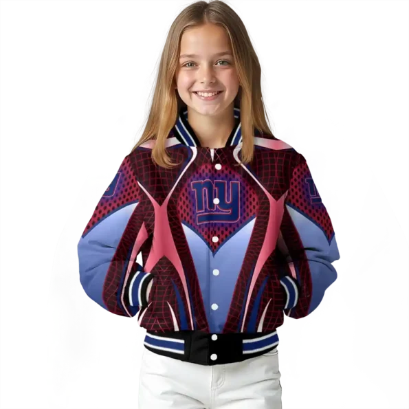 custom new york giants mesh chest red crocs black varsity jacket top rated