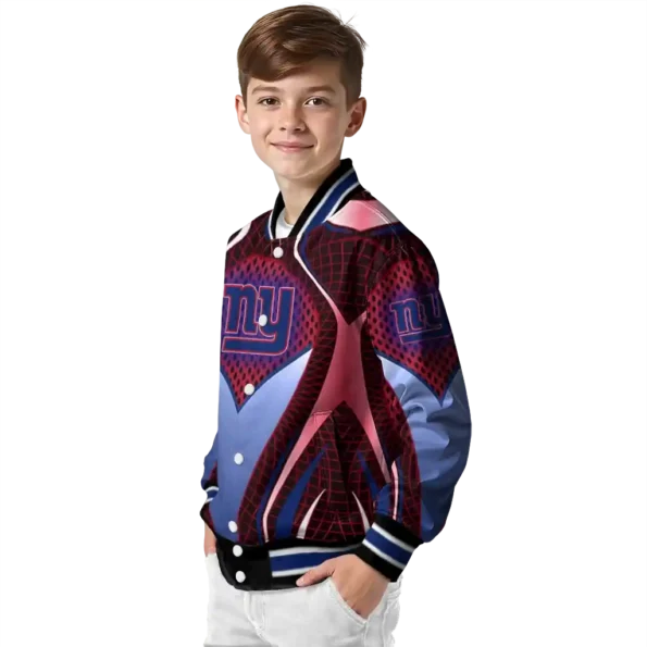 custom new york giants mesh chest red crocs black varsity jacket trendy