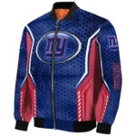 custom new york giants power plate blue bomber jacket best selling