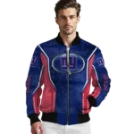 custom new york giants power plate blue bomber jacket best selling