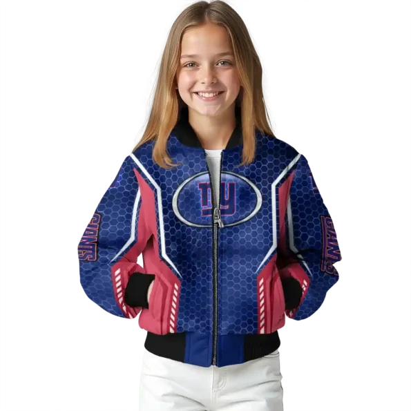 custom new york giants power plate blue bomber jacket top rated