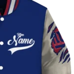 custom new york giants razorback outline blue nude varsity jacket best selling