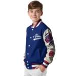custom new york giants razorback outline blue nude varsity jacket best selling