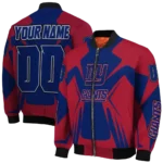 custom new york giants spider mark blue red crocs bomber jacket best selling