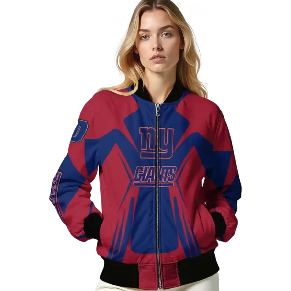 custom new york giants spider mark blue red crocs bomber jacket latest model