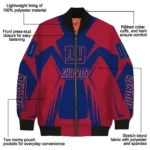 custom new york giants spider mark blue red crocs bomber jacket best selling