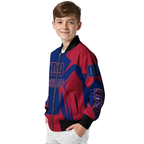 custom new york giants spider mark blue red crocs bomber jacket trendy