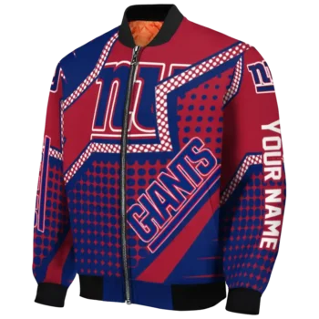 custom new york giants star burst blue bomber jacket best selling