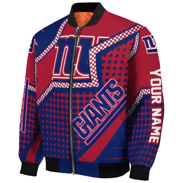 custom new york giants star burst blue bomber jacket best selling