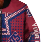 custom new york giants star burst blue bomber jacket best selling