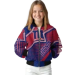 custom new york giants star burst blue bomber jacket best selling