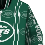 custom new york jets bolt stripe green varsity jacket best selling