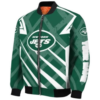 custom new york jets chevron angles green bomber jacket best selling