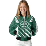 custom new york jets chevron angles green bomber jacket best selling