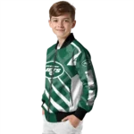 custom new york jets chevron angles green bomber jacket best selling