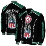 custom new york jets claw blood green black varsity jacket best selling