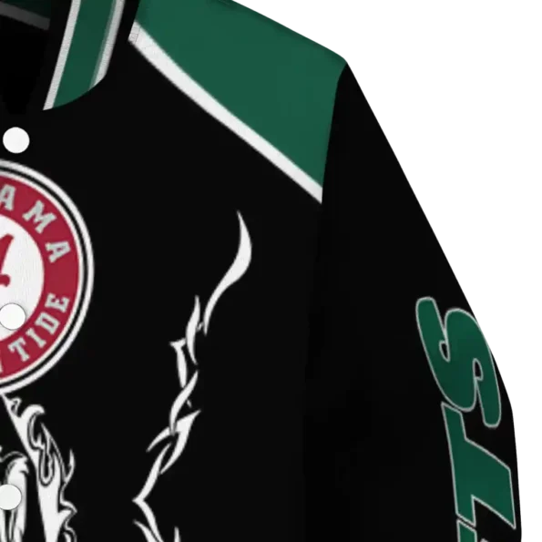 custom new york jets claw blood green black varsity jacket premium grade