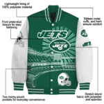 custom new york jets ferris arena green white varsity jacket best selling