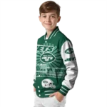 custom new york jets ferris arena green white varsity jacket best selling