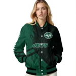 custom new york jets hexagon mesh green black varsity jacket best selling