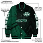 custom new york jets hexagon mesh green black varsity jacket best selling